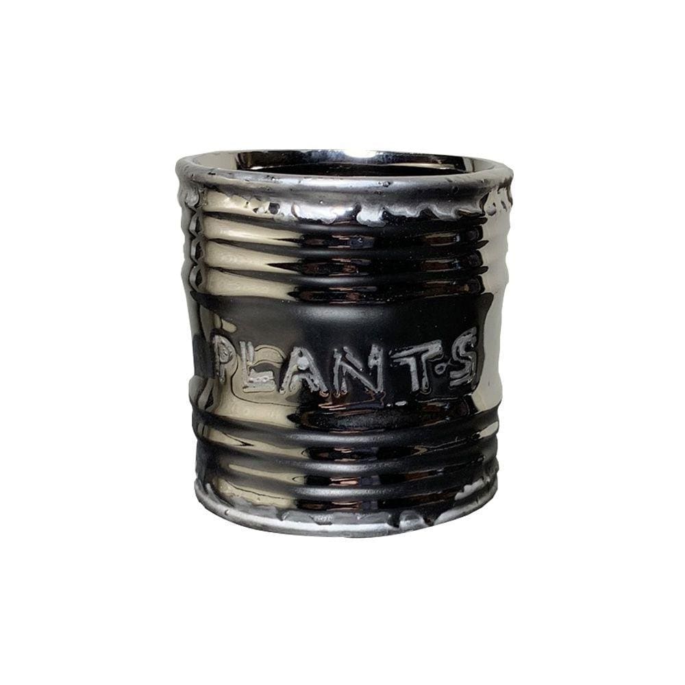 Vaso em Cerâmica Prata 7,2cm - D`Rossi
