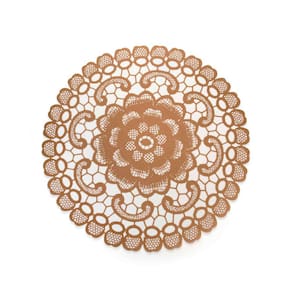 Jogo Americano Redondo de Plástico Flor Rosê 38 cm - D`Rossi