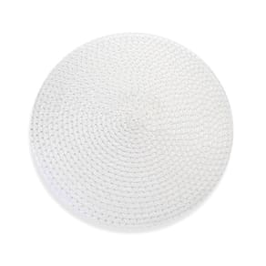 Jogo Americano Redondo de Plástico Branco 38 cm - D`Rossi