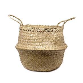 Cesto de Fibra Natural Decorativa 2 em 1 31x32x 35cm - D`Rossi