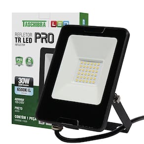 Refletor Taschibra Tr Led Profissional 30W Luz Branco Fria 6500K Preto Bivolt