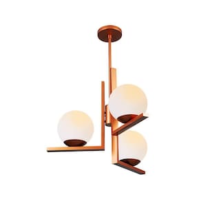 Lustre Pendente Startec Havana Triplo Globo 3xe27 Bivolt Cobre