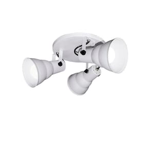 Spot De Sobrepor Hol Triplo Circular Direcionável 3xe27 Taschibra Bivolt Branco
