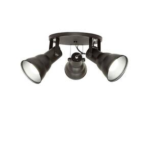 Spot De Sobrepor Hol Triplo Circular Direcionável 3xe27 Taschibra Bivolt Preto
