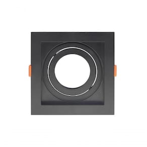 Spot Recuado De Embutir Quadrado Móvel Par 20 Preto Taschibra