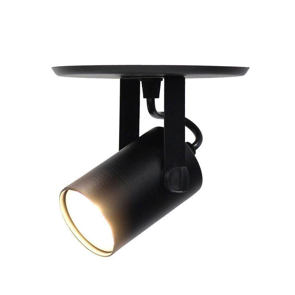 Spot De Sobrepor Direcionável Cannon Mr16 Redondo Taschibra Preto
