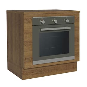 Balcão Para Forno De Embutir 80 X 60 Cm Com Tampo Rustic Glamy, Stella Madesa Rustic