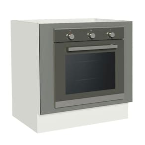 Balcão Para Forno De Embutir 80 X 60 Cm Sem Tampo Branco/cinza Agata Madesa Branco/cinza