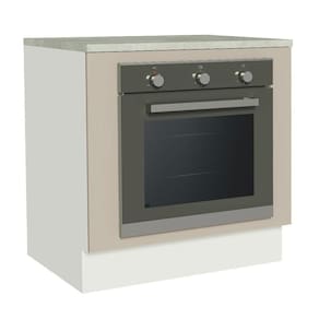 Balcão Para Forno De Embutir 80 X 60 Cm Com Tampo Branco/crema Agata Madesa Branco/crema