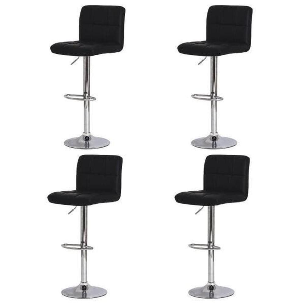 Kit 4 Banquetas Gomos Preta