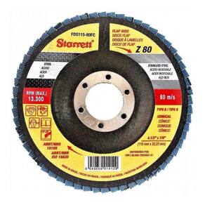 Disco Lixa Flap 115Mm (4.1/2) P/Metal Starrett Fds115-80Fc