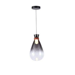 Pendente Glass Vase Fumê 33cm Led 5W 3000K Bivolt