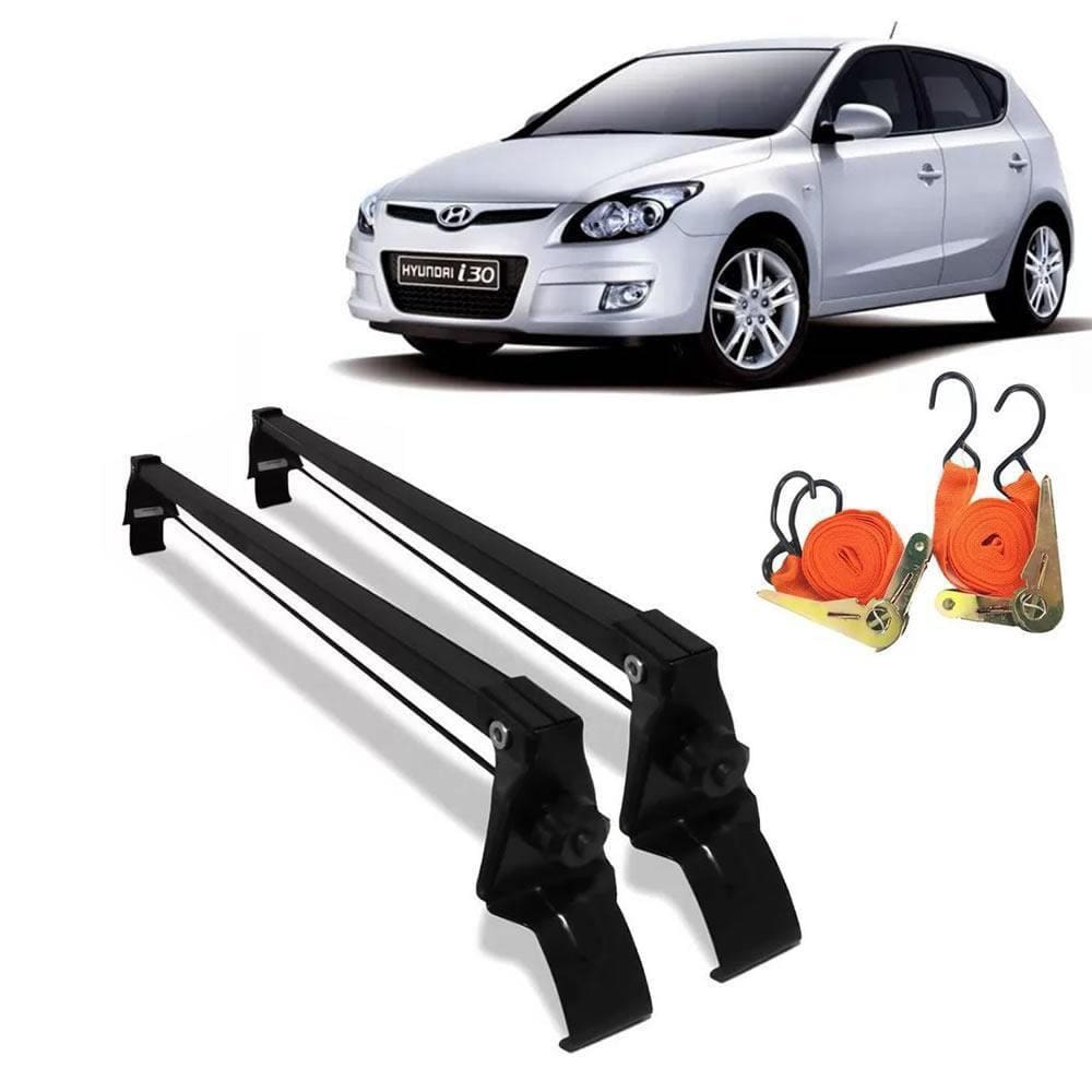Rack De Teto Bagageiro Hyundai I30 2009 A 2013 E 2 Cintas