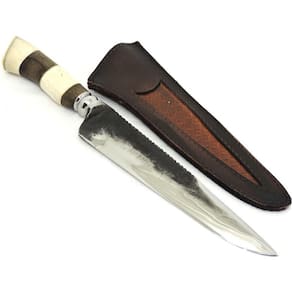 Faca Gaúcha Integral, Aço Carbono Cabo Osso - 8 pol