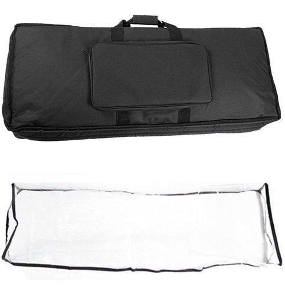 Kit Capa Bag Para Teclado Musical 5/8 + Capa De Cobertura