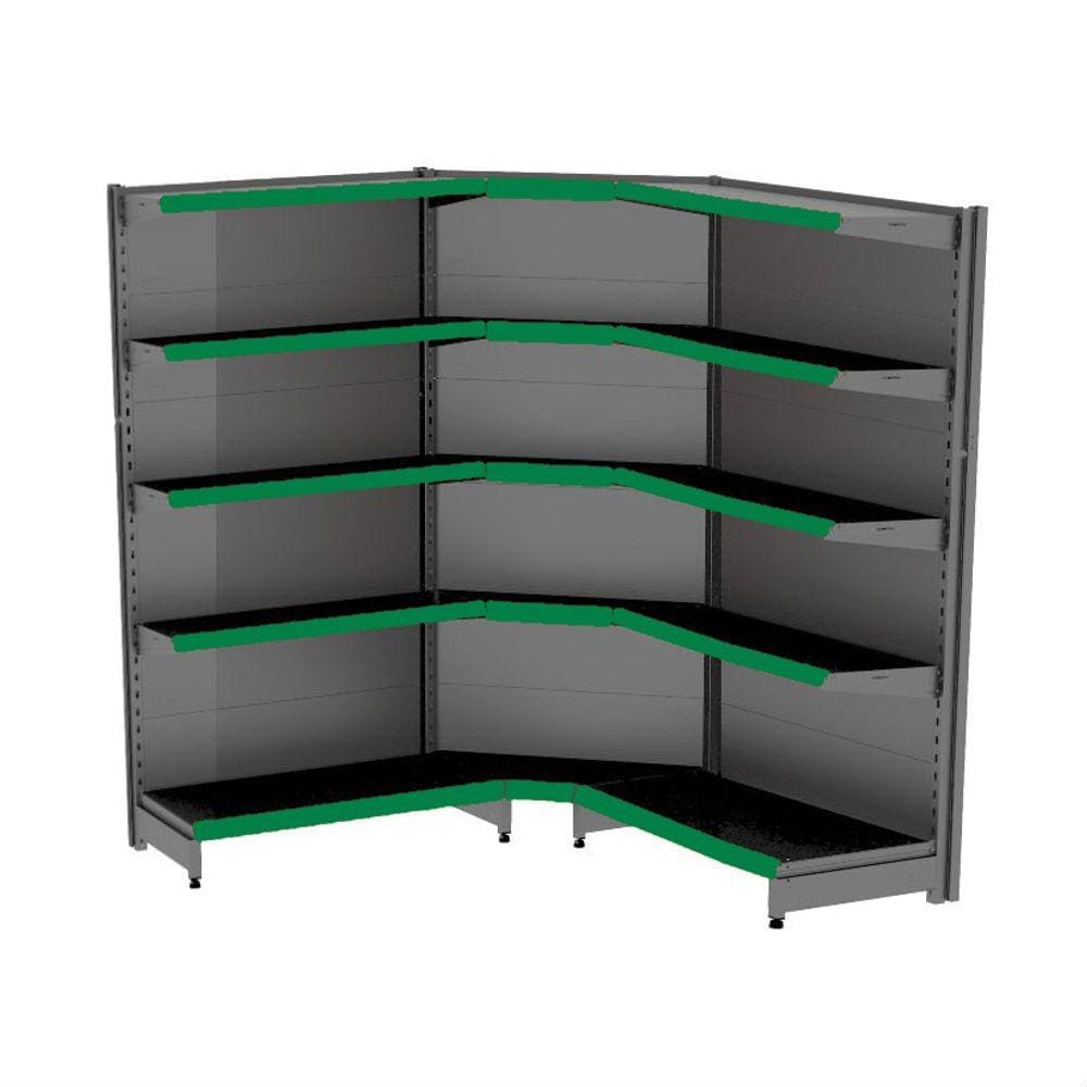 Gondola Parede 170 Fit Ate 2 Metros 1 Canto Preto 15b Pe Ver