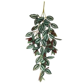 Folhagem Pendente Lambari Artificial Verde e Vinho Premium 64cm - MC Flores