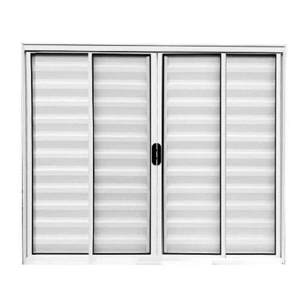 Veneziana 100x120 6 Folhas – Alumínio Branco – Linha 18 Modular