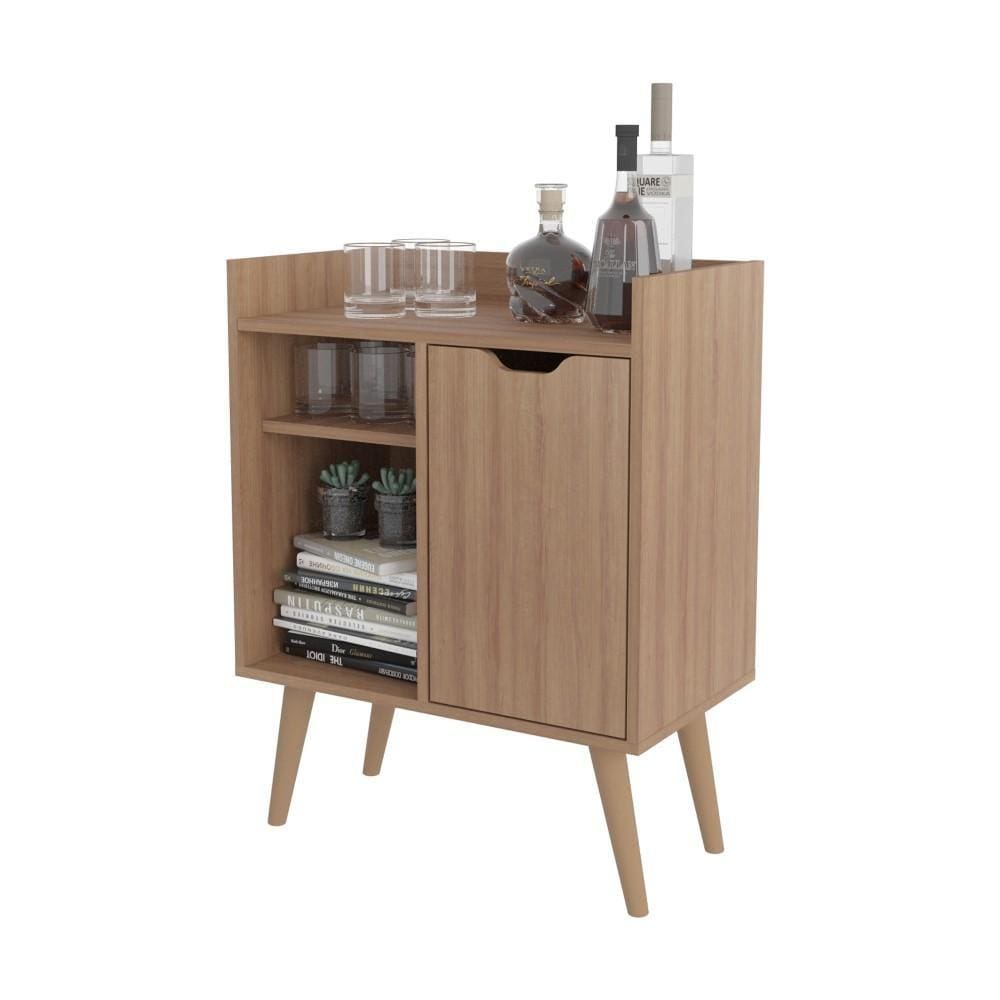 Aparador Buffet para Sala 1 Porta Tecnomobili Amêndoa - AP2310