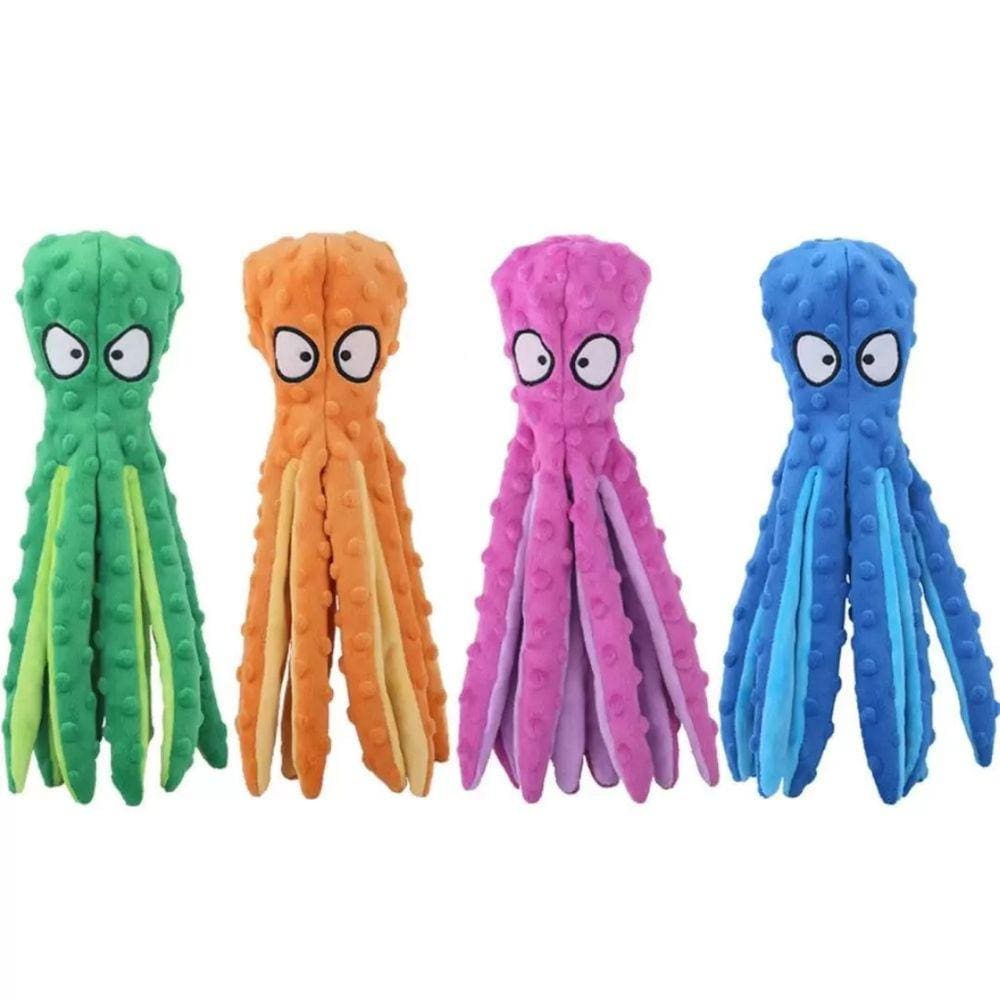 Brinquedo Pet Pelúcia Cães Polvo Amigo Octopus C/ Som Plus