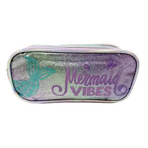 Estojo 2 Divisórias Packme Sereia Vibes Roxo Glitter Pacific