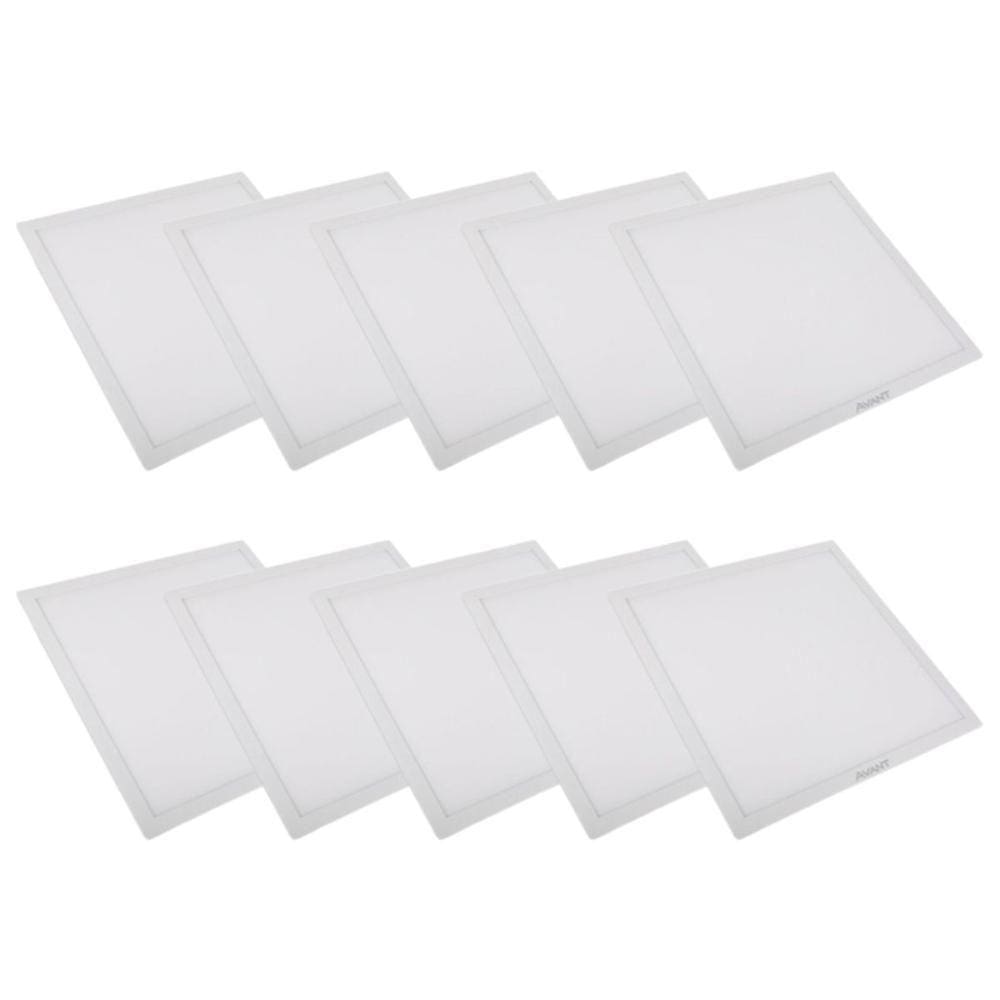 Painel Led Quadrado Embutir Avant Bivolt 45W 3000K 10 Und