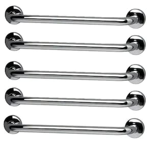 Barra Alça Apoio Kit 5 Uni Anti Queda 40 Cm Idoso Gestante Cadeirante Pcd Acessibilidade Suporte Segurança