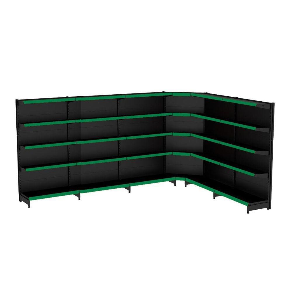 Gondola Parede 202 Fit Ate 5 Metros 1 Canto Preto 30b Pe Ver