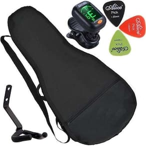 Kit Cavaquinho Capa Afinador Palheta Suporte Parede Carbon