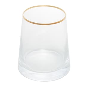 Vaso de Vidro com Fio de Ouro Liz 11cm x 11cm x 12cm - Wolff