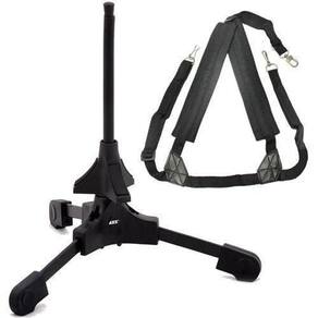 Kit Suporte Para Clarinete Sax Flauta Com Correia Saxofone