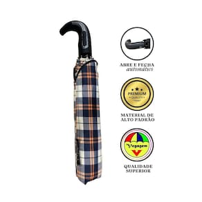 Guarda Chuva Automático Luxo Voyagem 9027 Laranja