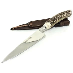 Faca Gaúcha Churrasco Forjada Cabo Cervo - Lâm 18 cm
