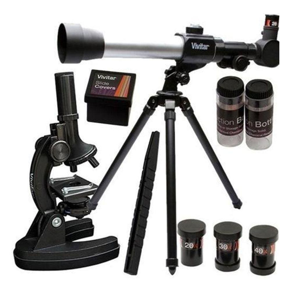 Kit Telescópio 120X + Tripé + Microscópio 600X O F E R T A