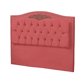 Cabeceira Casal King 195cm Decorativa Maitê Veludo Rosê - Montanaris Decor