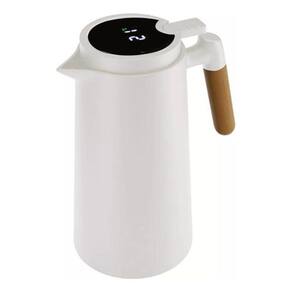 Garrafa Térmica Linda Smart Cabo De Madeira 1L - Branco