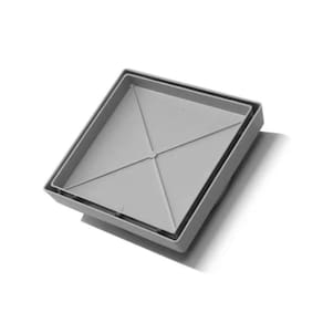 Ralo Oculto Pvc 15X15 P/ Cx 100Mm 150Mm Cinza