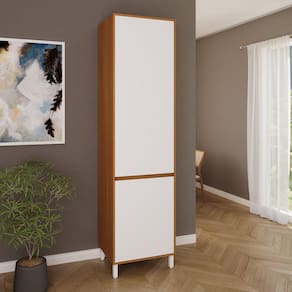 Paneleiro 60cm 2 Portas Cozinha Milão Freijó Rocks / Branco Ártico