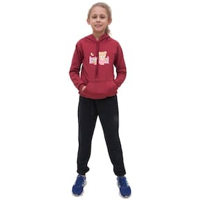 Kit de Abrigo Com Capuz Bolso e Calça Moletom Infantil Casaco de Frio Estampado Confortavel