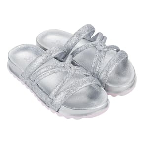 Chinelo Papete Infantil Barbie Menina 23150 Grendene Prata