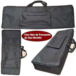 Capa Para Teclado Roland Juno Di Master Luxo Preto Com Alça