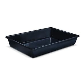 Bandeja Multiuso Sem Tampa Preta 7 Litros 44X30X8Cm