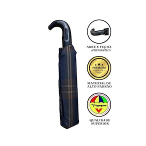 Guarda Chuva Automático Luxo Voyagem 9027 Marrom