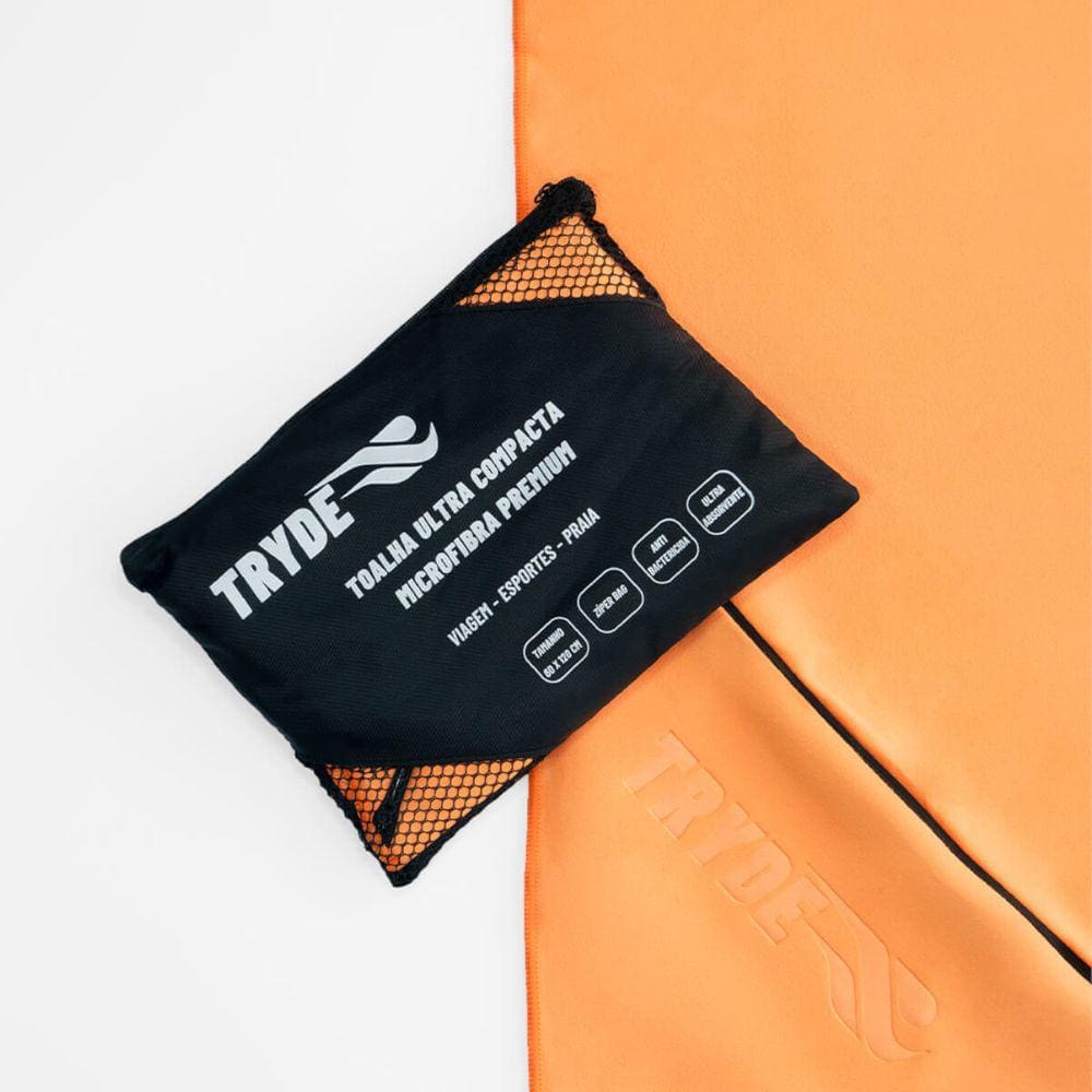 Toalha Microfibra Secagem Rápida 1,20mx60cm Ziper Tryde Lara