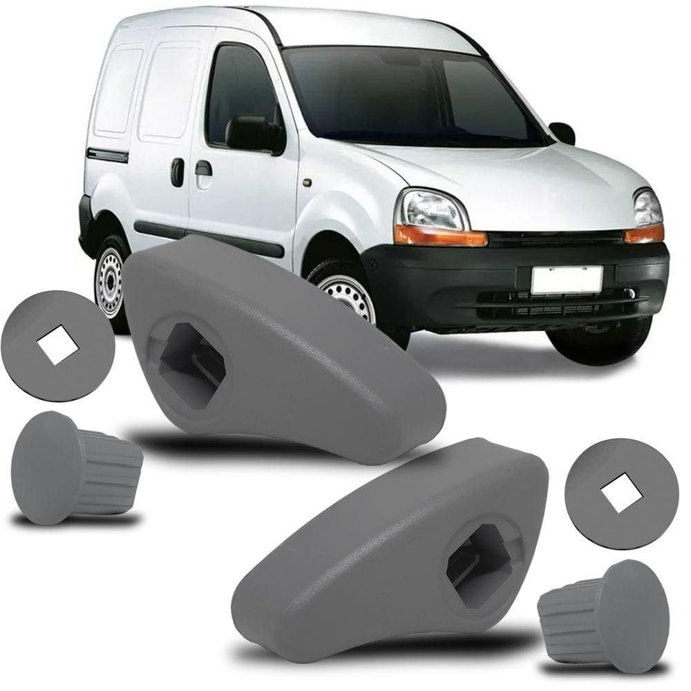 Par Puxador Manopla Alavanca Cinza Inclinação Banco Kangoo 2000 a 2002 2003 2004 2005 2006 2007 2008