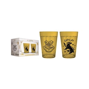 Copo Americano Prime Harry Potter Casas 190 ML - Luva Com 2 Unid - Lufa Lufa