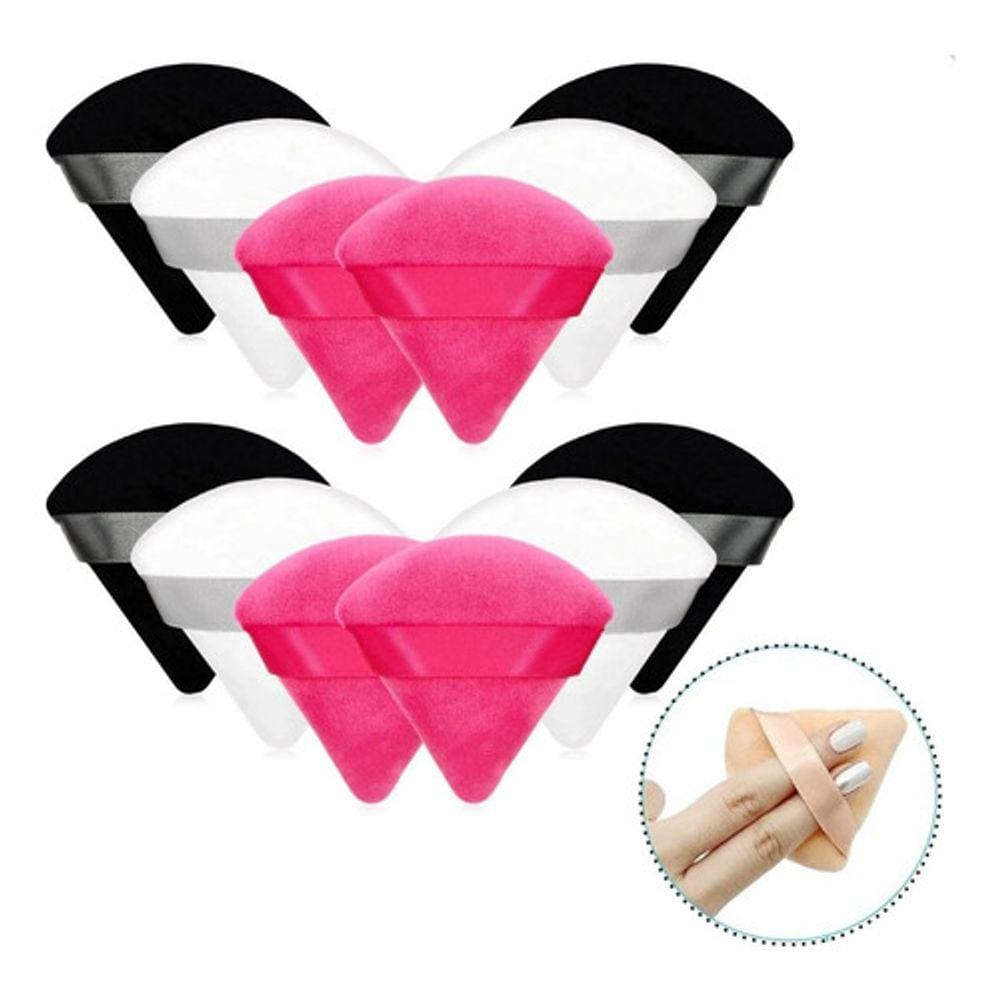 Kit 2 Esponjas Veludo Maquiagem Esponjinhas Para Pó Base