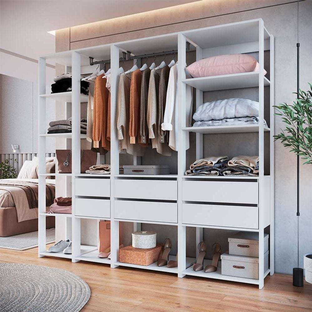 guarda-roupa closet easy 6 gv branco