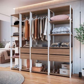 guarda-roupa closet easy 6 gv branco e montana