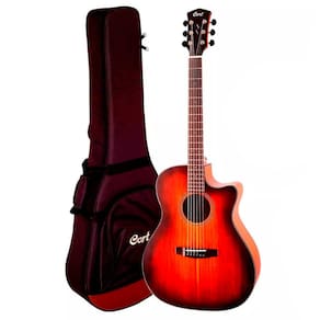 Violão Elétrico Aço 6 Cordas Cort Core-ga Abw Blackwood
